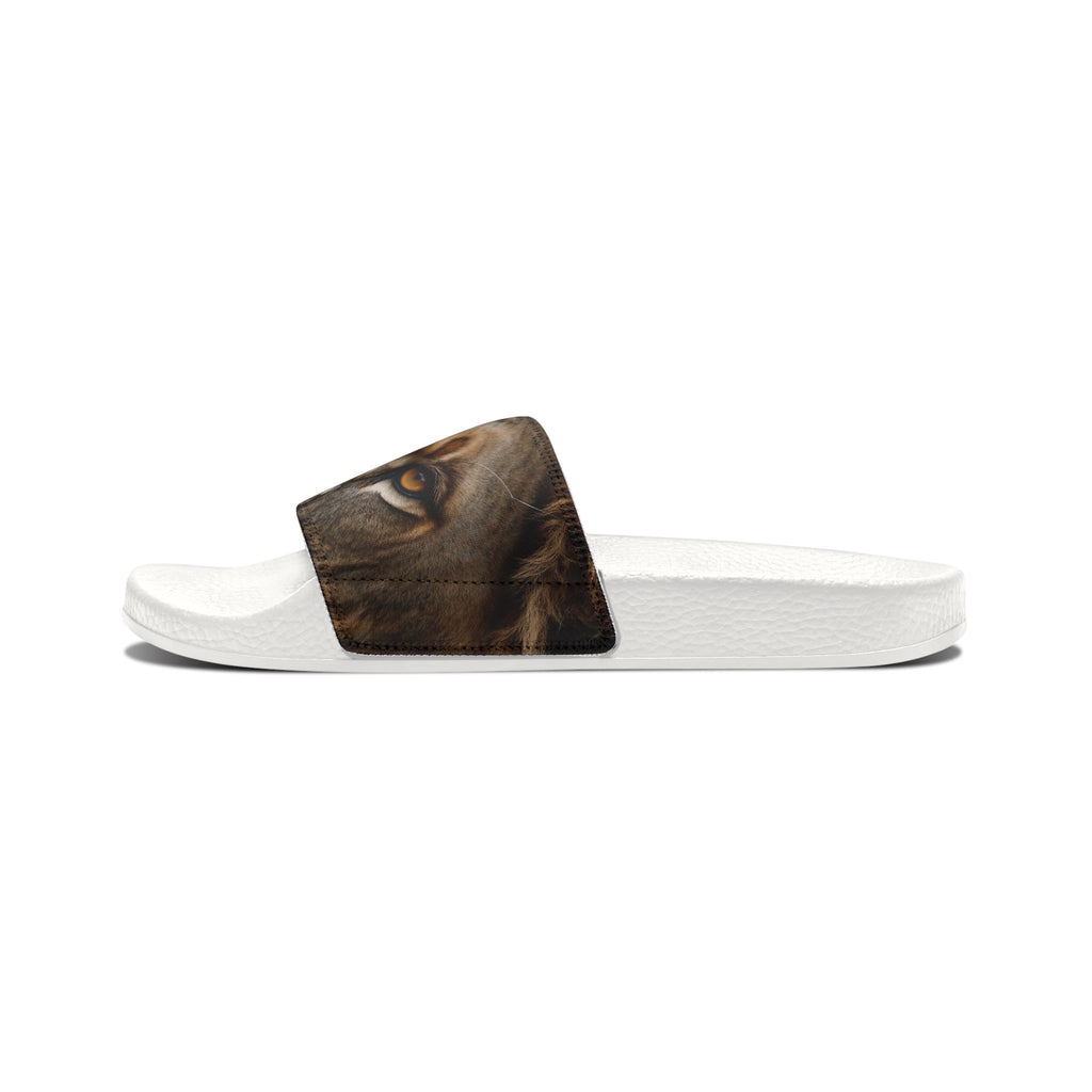 Lion Portrait Slide Sandals — Men’s Removable-Strap Casual Slides