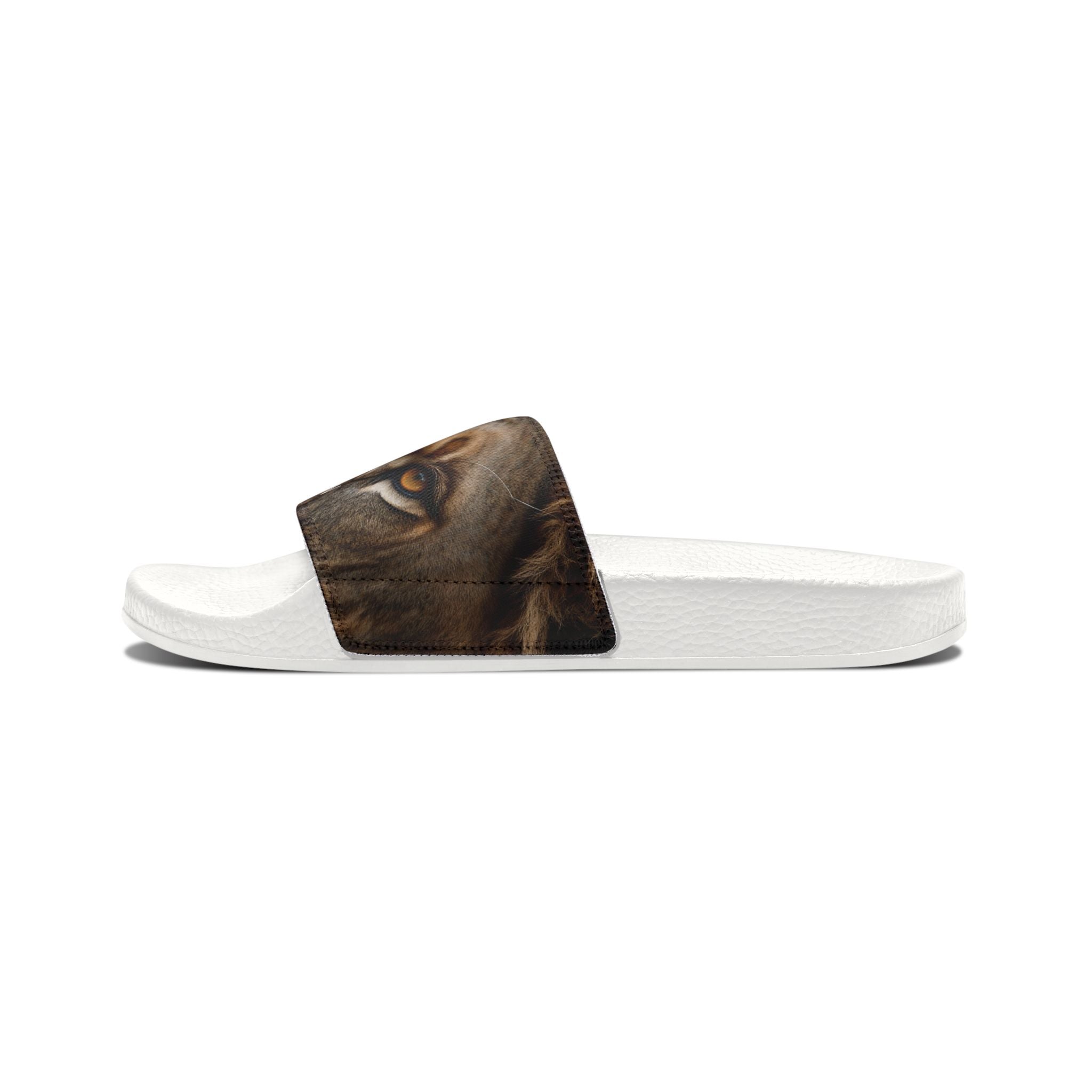 Lion Portrait Slide Sandals — Men’s Removable-Strap Casual Slides