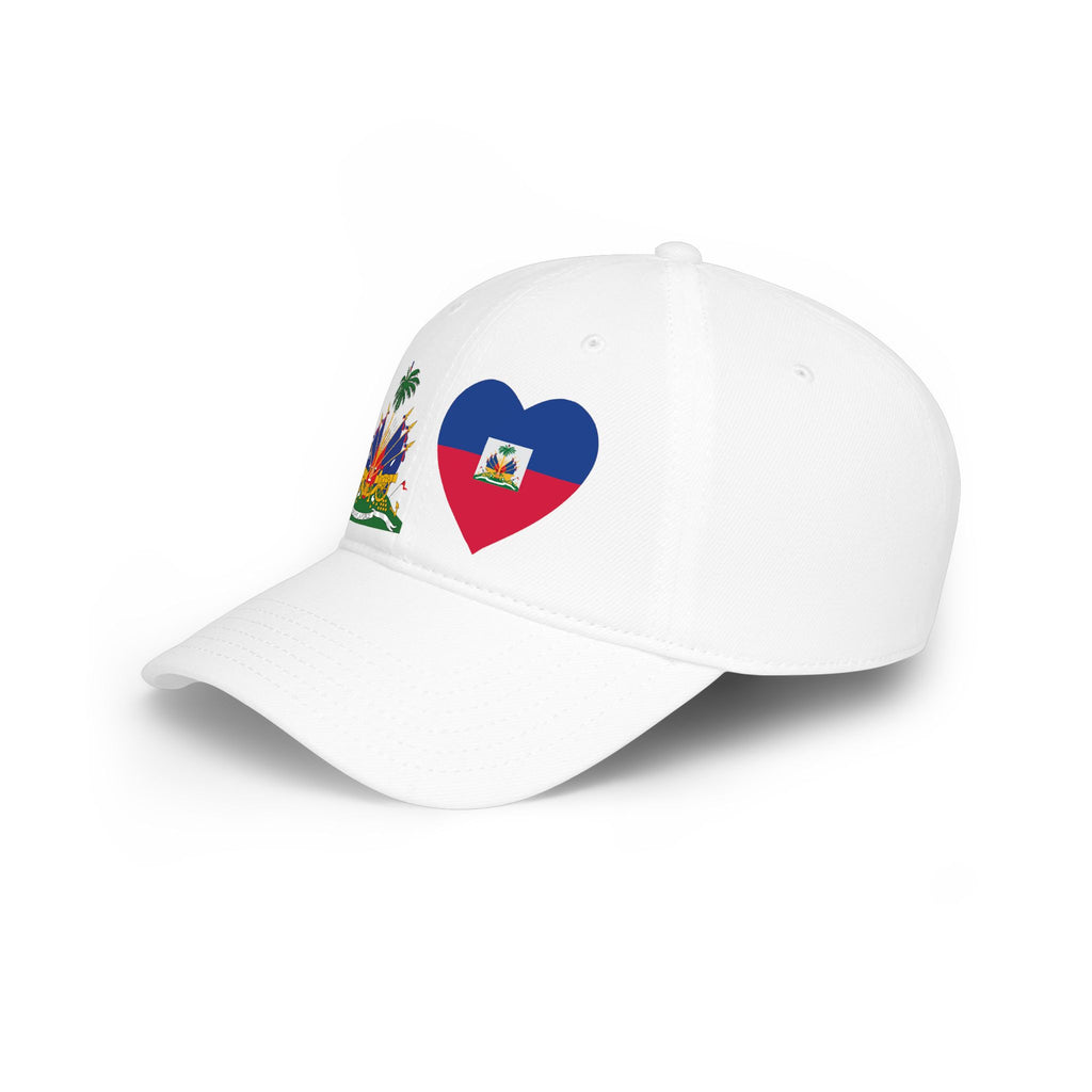 Haiti Heart Flag Baseball Cap — Haitian Crest & Heart Hat
