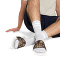 Lion Portrait Slide Sandals — Men’s Removable-Strap Casual Slides