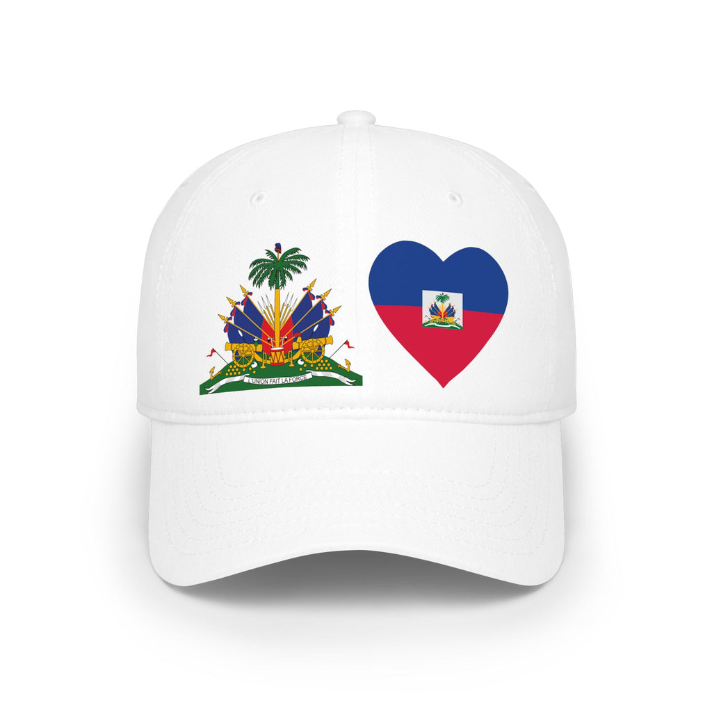 Haiti Heart Flag Baseball Cap — Haitian Crest & Heart Hat