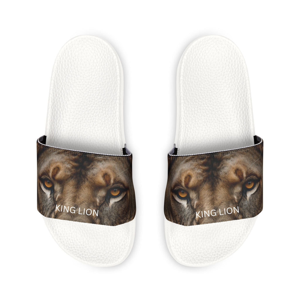 Lion Portrait Slide Sandals — Men’s Removable-Strap Casual Slides