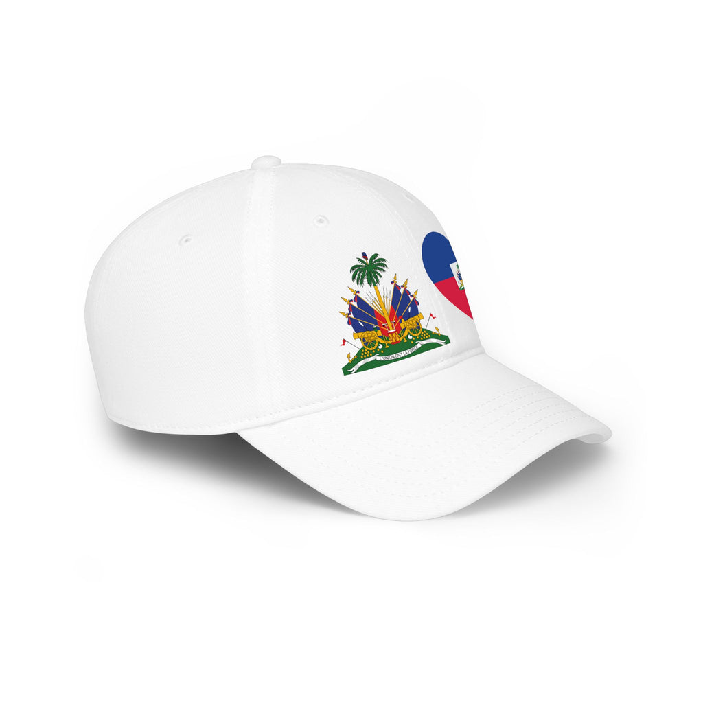 Haiti Heart Flag Baseball Cap — Haitian Crest & Heart Hat