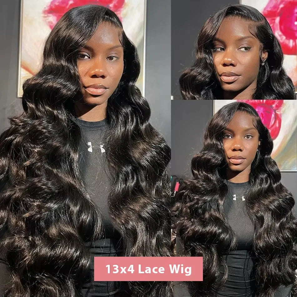 30 36 Inch 13x6 HD Transparent Lace Frontal Wig Body Wave Human Hair 13x4 Lace Front Wig Pre Plucked 300% Glueless Wig For Women