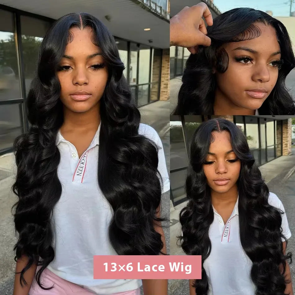 30 36 Inch 13x6 HD Transparent Lace Frontal Wig Body Wave Human Hair 13x4 Lace Front Wig Pre Plucked 300% Glueless Wig For Women