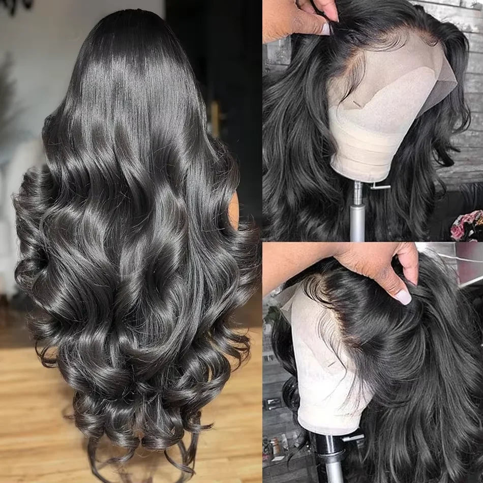 30 36 Inch 13x6 HD Transparent Lace Frontal Wig Body Wave Human Hair 13x4 Lace Front Wig Pre Plucked 300% Glueless Wig For Women