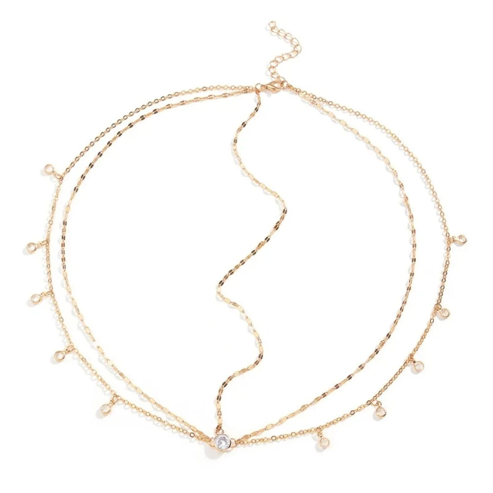 Fashion Boho Crystal Head Chain Wedding Hair Accessories Elegant Headpiece Bling Bridal Forehead Chain Indian Jewelry Gifts