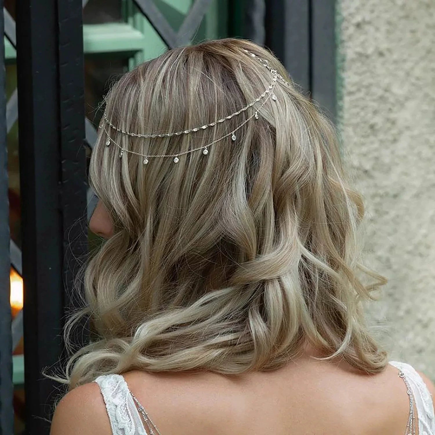 Fashion Boho Crystal Head Chain Wedding Hair Accessories Elegant Headpiece Bling Bridal Forehead Chain Indian Jewelry Gifts
