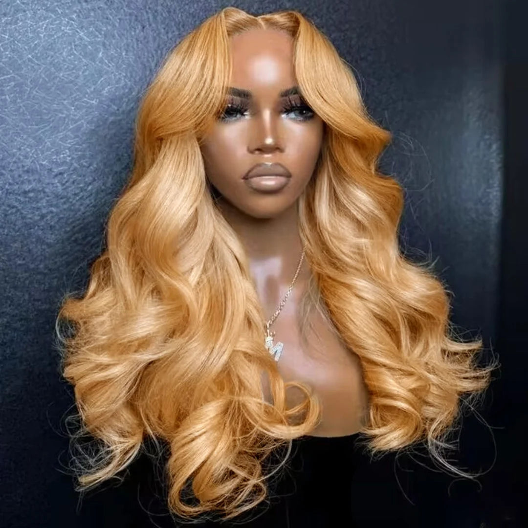 13x6 Reddish Brown Women's Wigs Synthetic Lace Front Wig Red Body Wave Lace Frontal Wig Glueless Pre Plucked With Baby Hair Wig