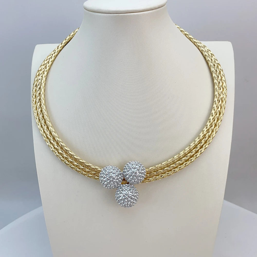 Dubai Fashion Italian Jewelry Set, Elegant and Simple Party Dress Accessories, Suitable for All Women  FHK21995