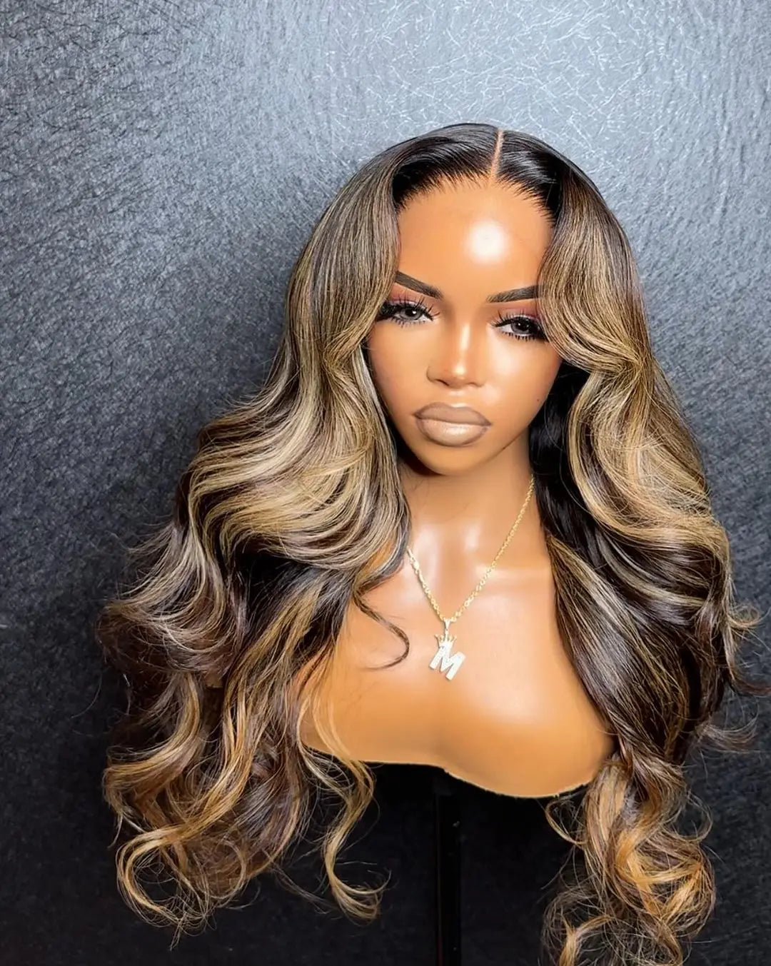 13x6 Reddish Brown Women's Wigs Synthetic Lace Front Wig Red Body Wave Lace Frontal Wig Glueless Pre Plucked With Baby Hair Wig